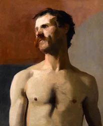 Manlig nakenstudie - studie efter levande modell, ca 1885